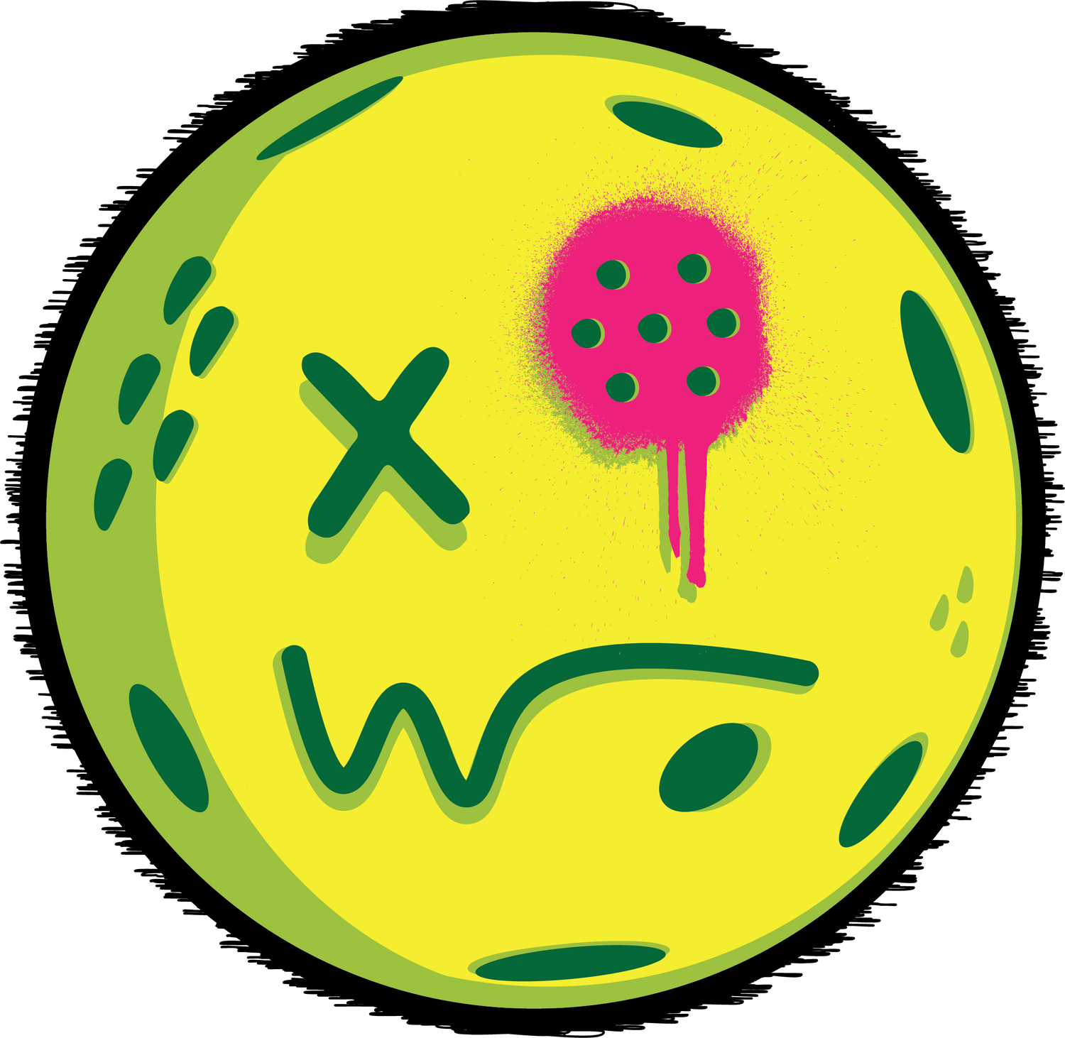 Spinvibes Pickleball Ball Logo